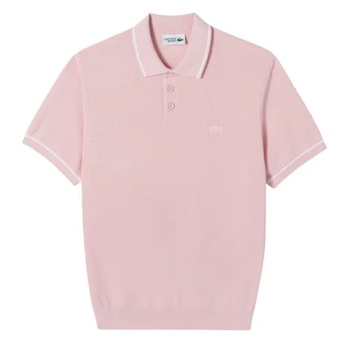 Áo Polo Len Nam Lacoste Men's Scallop Sweater AH720E - ADY Màu Hồng Size 5