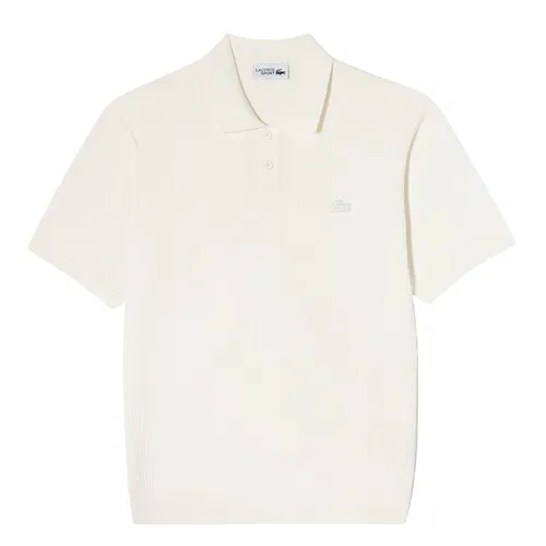 Áo Polo Len Nam Lacoste Golf Texture Sweater AH011E - 02S Màu Trắng Size 5