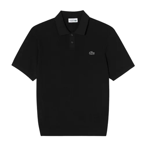 Áo Polo Len Nam Lacoste Golf Texture Sweater AH011E - 031 Màu Đen Size 5