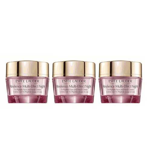 Combo 3 Kem Dưỡng Hỗ Trợ Nâng Cơ Estée Lauder Resilience Multi-Effect Night Tri-Peptide Face and Neck Creme (3 x 15ml)