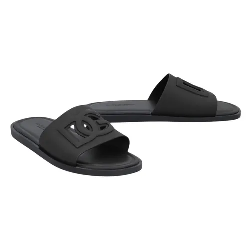 Dép Nam Dolce & Gabbana D&G Rubber Beachwear CS2215AN99480999 Màu Đen Size 39