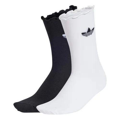 Set 2 Đôi Tất Adidas Ruffle Quarter JD5623 Màu Đen - Trắng Size S
