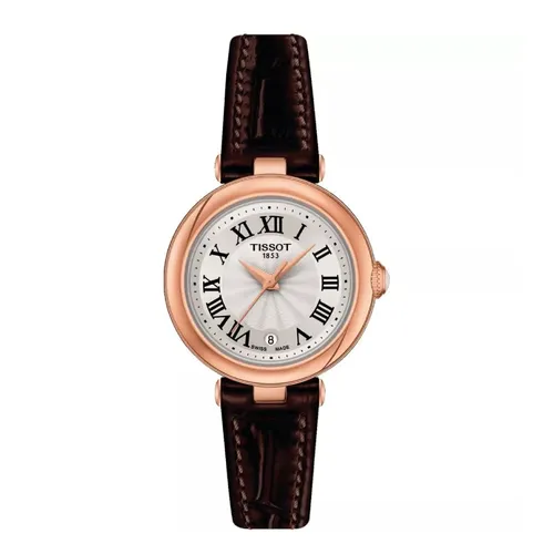 Đồng Hồ Tissot Bellissima T126.010.36.013.00 Small Watch 26mm Màu Nâu - Vàng Hồng