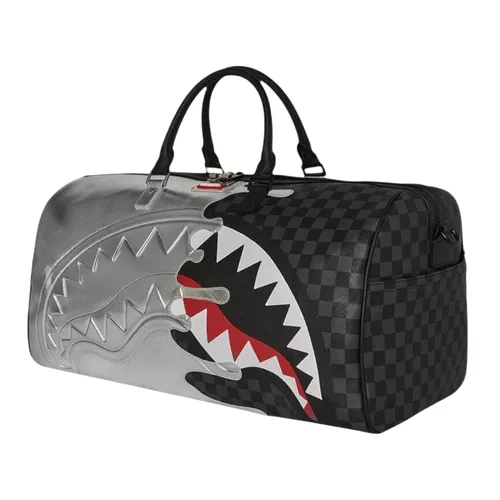 Túi Du Lịch Sprayground Silver Side Drip Duffle Bag Màu Bạc Đen