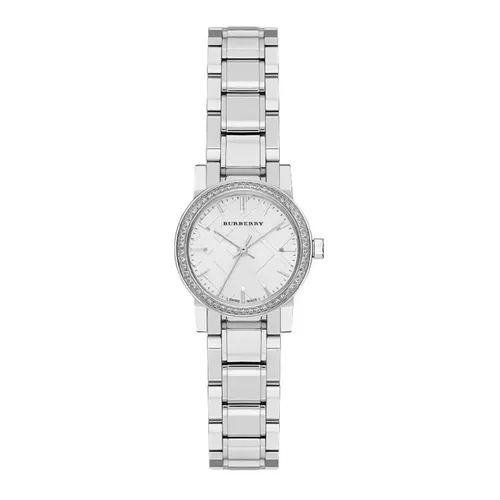Đồng Hồ Nữ Burberry Diamonds Silver Dial Silver Steel Strap Watch 26mm Màu Bạc