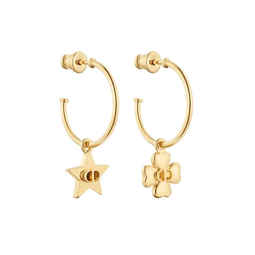 Khuyên Tai Nữ Dior Lucky Loop Piercing Earrings E4241WOMMT_D300 Màu Vàng Gold