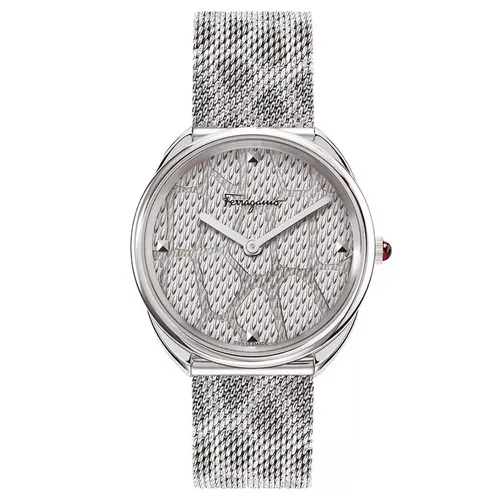 Đồng Hồ Nữ Salvatore Ferragamo Cuir Watch 34mm Màu Bạc