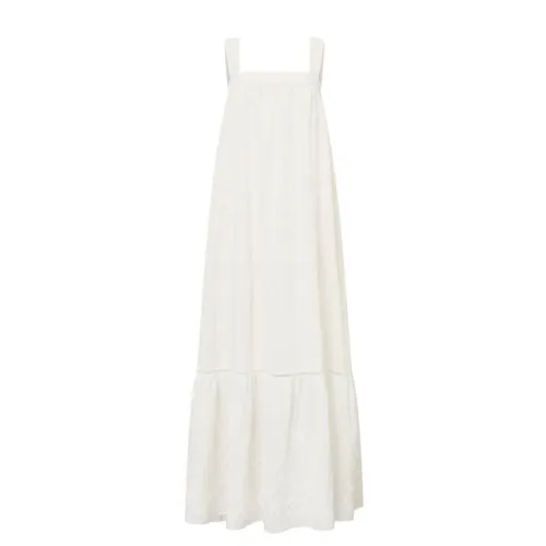 Váy Xòe Nữ F2 Fashion & Freedom White Linen Dress D824-TRANG-S-0724 Màu Trắng Size S
