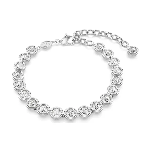 Vòng Đeo Tay Nữ Swarovski Imber Tennis Bracelet Round Cut, White, Rhodium Plated 5682666 Màu Bạc
