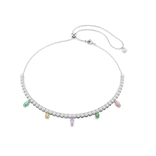 Dây Chuyền Nữ Swarovski x Ariana Grande Necklace Mixed Cuts Multicolored Rhodium Plated 5737422 Màu Bạc Trắng