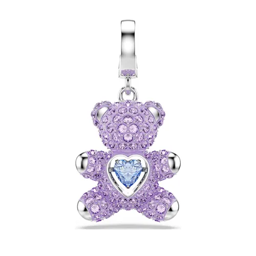 Hạt Vòng Charm Swarovski Idyllia Charm Mixed Cuts, Teddy, Purple, Rhodium Plated 5745610 Màu Tím