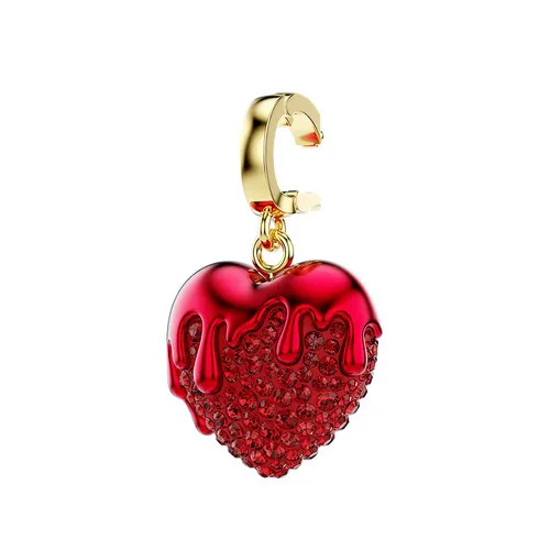 Hạt Vòng Charm Nữ Swarovski Idyllia Round Cut Heart Red 18K Gold Plated 5742994 Màu Đỏ/ Vàng