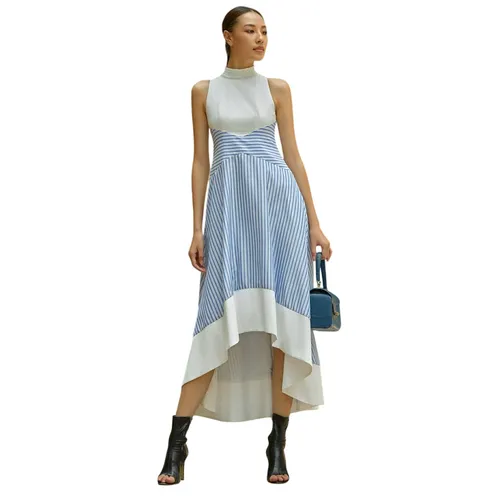 Váy Liền Nữ F2 Fashion & Freedom Kate Into The Wood D810-TS-S-0524 Màu Xanh Trắng Size S