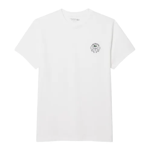 Áo Phông Nam Lacoste Ultra Dry Tennis Heritage Badge TH7712-51-001 T-Shirt Màu Trắng Size 4