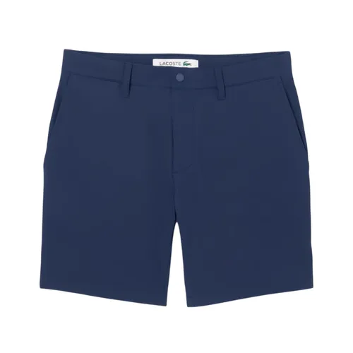 Quần Short Nam Lacoste Men's Slim Fit Commuter Shorts FH3014-51-166 Màu Xanh Navy Size 30