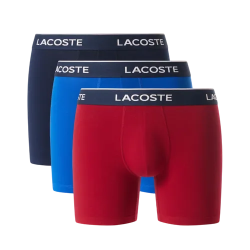 Set 3 Quần Lót Nam Lacoste Men's 3-Pack Stretch Cotton Boxer Briefs 6H2411-51-6PM Phối Màu Size M