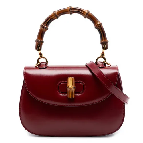 Túi Xách Tay Nữ Gucci Bamboo 1947 Small Red Leather Top Handle Bag Màu Đỏ