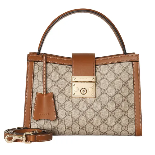 Túi Xách Tay Nữ Gucci Padlock Medium Top Handle Bag 838992 FAD6L 9758 Màu Be/Nâu