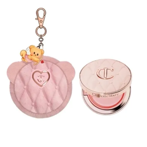 Set Phấn Nước Trang Điểm Charlotte Tilbury&nbsp;Pillow Talk Beautifyng Cushion Foundation Tone 0.5N Fair (Kèm Móc Khóa)