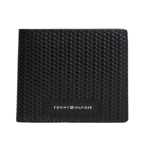 Ví Nam Tommy Hilfiger Texture Mini Card Wallet 13728 - BDS Màu Đen
