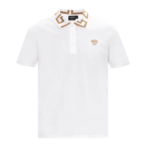 Áo Polo Nam Versace Polo Shirt With Logo 'White' A87402-A231240-A1001 Màu Trắng Size XS
