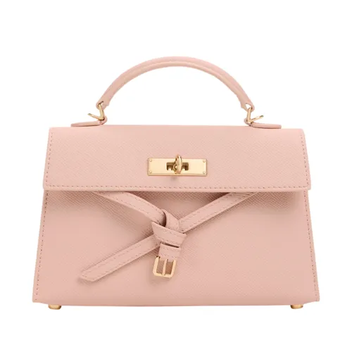 Túi Xách Tay Nữ Charles & Keith CNK Tricha Knotted Belt Top Handle Bag Pink CK2-50701691_PINK Màu Hồng