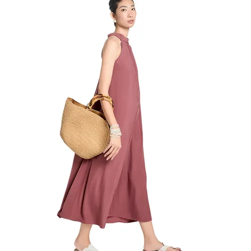 Váy Suông Cổ Yếm F2 Fashion & Freedom A Touch Of Effortless Elegance D836-S-1224 Màu Hồng Đất Size S
