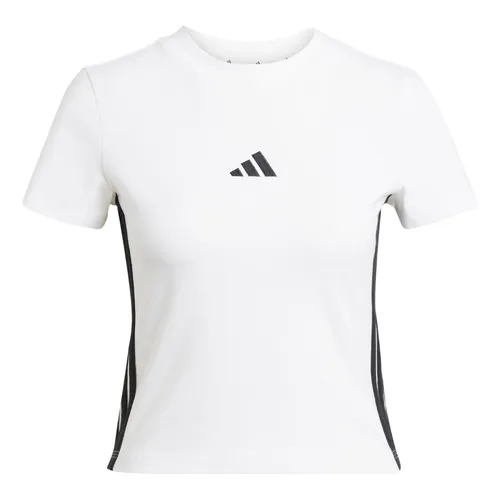 Áo Thun Nữ Adidas Baby Tee Essentials 3-Stripes White JE1239 Tshirt Màu Trắng Size XS