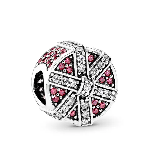 Hạt Vòng Charm Pandora 792006CZR Màu Bạc/Đỏ