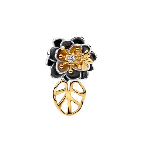 Hạt Vòng Charm Pandora x Disney Princess Tiana Lotus Flower Lab-grown Diamond Charm 764326C01 Màu Vàng