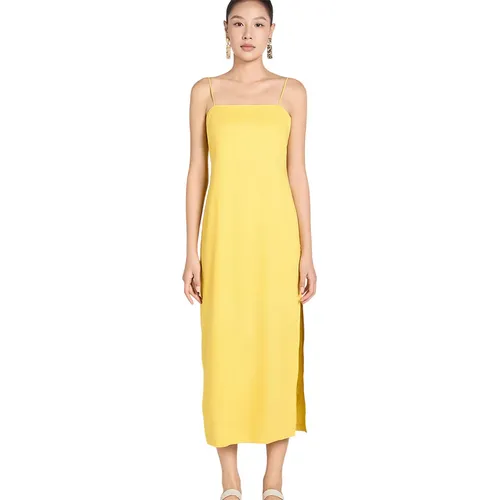Váy Hai Dây Nữ F2 Fashion & Freedom Linen A Touch Of Effortless Elegance D840-V-S-0325 Màu Vàng Size S