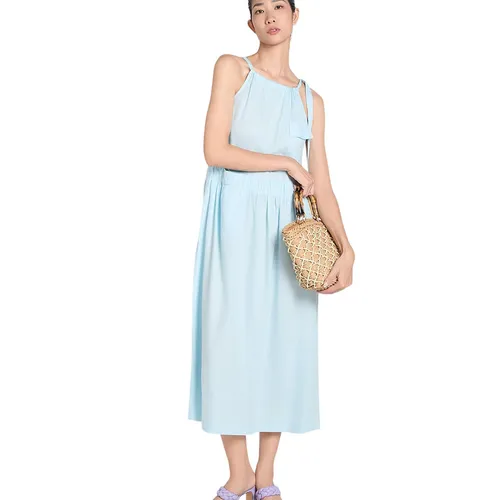Váy Hai Dây Nữ F2 Fashion & Freedom Linen A Touch Of Effortless Elegance D364-XPT-S-0325 Màu Xanh Pastel Size S
