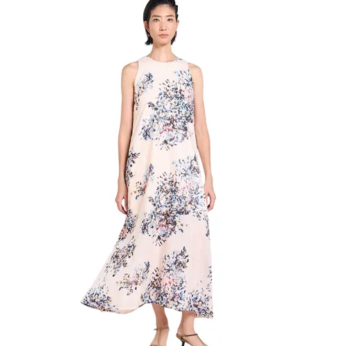 Váy Nữ F2 Fashion & Freedom Linen Tơ Tender Drit DT-D675-HH-S-0824 Màu Hồng Hoa Size S