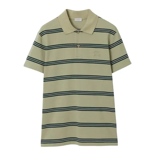 Áo Polo Nam Burberry Striped Cotton 8106380 Màu Xanh Green Size S