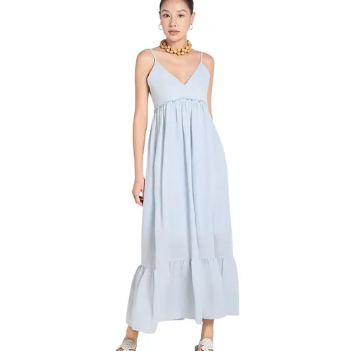 Váy Hai Dây Nữ F2 Fashion & Freedom Linen A Touch Of Effortless Elegance D837-XN-S-0325 Màu Xanh Nhạt Size S