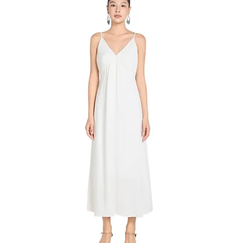 Váy Hai Dây Nữ F2 Fashion & Freedom Linen A Touch Of Effortless Elegance D839-T-S-0325 Màu Trắng Size S