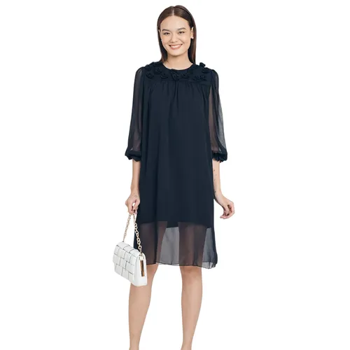 Váy Liền Nữ F2 Fashion & Freedom Brighter Day Black Chiffon Dress D561-D-S-1121 Màu Đen Size S