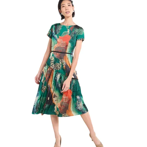Váy Nữ F2 Fashion & Freedom Silk Tender Drit D341-XLA-S-0425 Màu Xanh Lá Size S