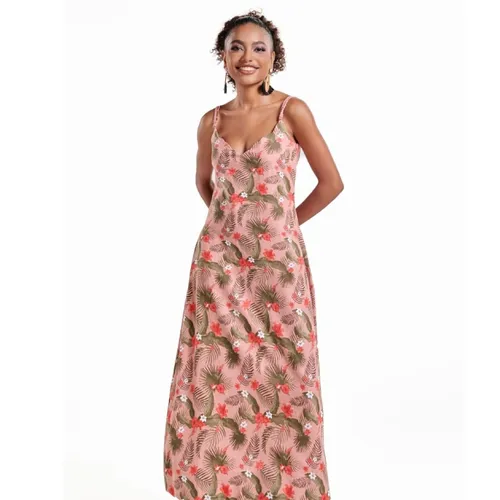 Váy Liền Nữ F2 Fashion & Freedom Linen Into The Wood D803-CH-S-0524 Màu Cam Size S