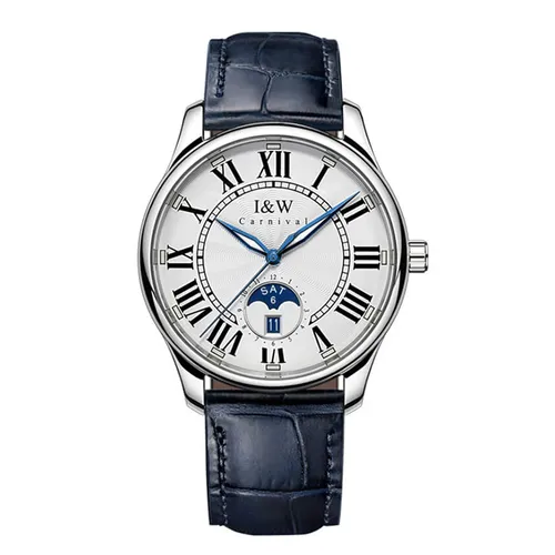 Đồng Hồ Nam I&W Carnival Automatic Watch 685G-D1 Màu Xanh/Trắng