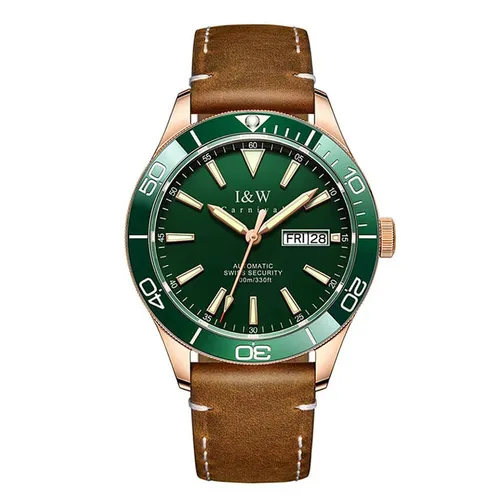 Đồng Hồ Nam I&W Carnival Automatic Watch 533G-D3 Màu Xanh/Nâu