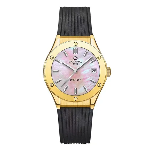 Đồng Hồ Nữ Carnival 8168L-VV-DCS-HK Màu Vàng Đen