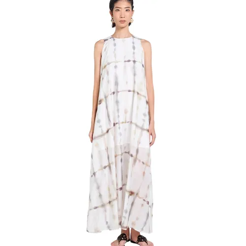 Váy Nữ F2 Fashion & Freedom Silk Tender Drit DT-D675-THT-S-0525 Màu Trắng Họa Tiết Size S