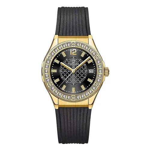 Đồng Hồ Nữ Carnival 8173L2-VV-DCS-D Màu Vàng Đen