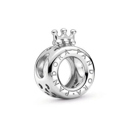 Hạt Vòng Charm Pandora Logo & Crown O Charm 799036C00 Màu Bạc