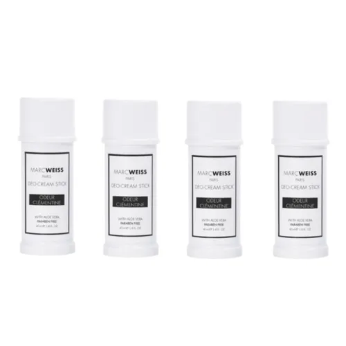Combo 4 Thanh Khử Mùi Hương Nước Hoa Ngăn Mồ Hôi Marcweiss Paris Deo-Cream Stick Clementine (40ml x 4)