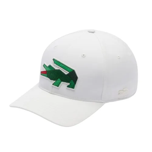 Mũ Lacoste Crocodile Graphic Baseball Cap RK3385 70V Màu Trắng