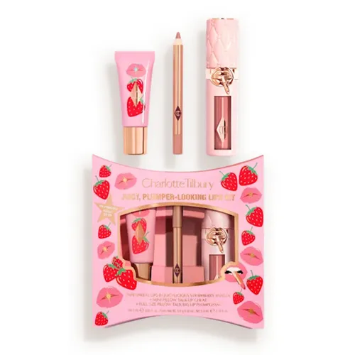 Set Son Dưỡng Charlotte Tilbury Juicy Plumper Looking Lip Kit 3 Món