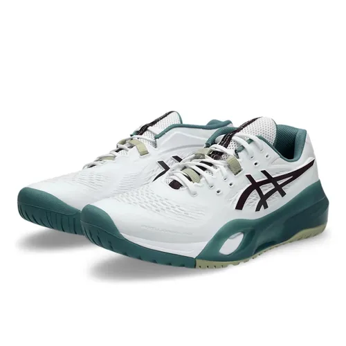 Giày Thể Thao Nam Tennis/Pickleball Asics Gel-Resolution X White/Dark Aubergine 1041A481.104 Màu Trắng/Xanh