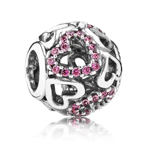 Hạt Vòng Charm Pandora Falling In Love Heart 791424CZS Màu Bạc